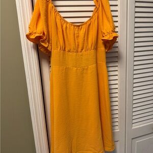 Bebop orange / Yellow Women's puff sleeve Dress